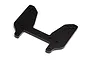 A black HPI Racing 4mm front shock tower for a Trophy Buggy, shown against a white background.