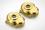 Two RGT copper portal drive housings for RC cars shown on a white background.