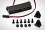 RGT 54mm LED light bar with two mounting brackets, six screws, and four lock nuts on a white background.