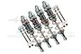 GPM Grey Aluminium Front & Rear Adjustable Shocks Set MAK115135FR-GS-S