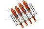 GPM Orange Aluminium Front & Rear Adjustable Shocks Set MAK115135FR-OR-S