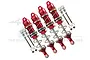 GPM Red Aluminium Front & Rear Adjustable Shocks Set MAK115135FR-R-S