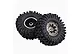 HSP 1.9" Rock Crawler Tyres on Silver Rims - Glued Wheels 2Pcs R86476