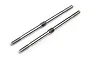 Two silver metal turnbuckles for HPI Trophy Truggy RC cars, shown against a white background.