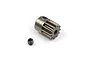 A 12-tooth metal pinion gear for RC cars with a small grub screw, set against a plain white background.
