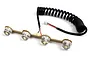 BlackZon DB front roof LED light bar with four clear lenses on a circuit board and a coiled black wire with a white connector.