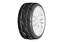 GRP 3.1" GT-T03 Revo XB1 Ultra Soft Compound Tyres on White Spoke Flex Rims - Glued Wheels 2Pcs GTH03-XB1