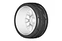 GRP 3.1" GT-T03 Revo XB2 Extra Soft Soft Compound Tyres on White Spoke Flex Rims - Glued Wheels 2Pcs GTH03-XB2