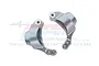 Two silver aluminium rear hub carriers for RC cars, shown from a top-down perspective against a white background with a faint GPM logo watermark.