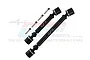 GPM Racing carbon steel centre CVD driveshaft set for RC cars, featuring two black driveshafts and four small metal pins against a branded background.