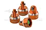 GPM Orange Aluminium Shock Caps 4Pcs TXMDP/CAP-OR