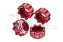 GPM Pro-Line Red Aluminium 8x32 to 17mm Wheel Hex Adapters 4Pcs PL8X32+17/2-R