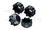 GPM Pro-Line Black Aluminium 8x32 to 17mm Wheel Hex Adapters 4Pcs PL8X32+17/2-BK