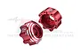 GPM Pro-Line Red Aluminium 8x32 to 17mm Wheel Hex Adapters 2Pcs PL8X32+17-R