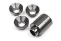 HPI Racing clutch bell holder spacer set for Baja 5B, 5T, and 5SC RC cars, featuring three conical washers and one cylindrical spacer.