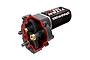Traxxas TRX-4M low-range transmission with Titan 180 87T motor, showing internal gears in a cutaway view.