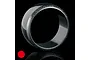 A single black MST drift tyre with embossed sidewall text against a black background, featuring a red dot indicator in the bottom left corner.