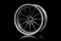 MST 1.9" 21 Off-Set Changeable Flat Silver/Silver-Black Rims 4Pcs 832106SBK