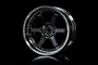 MST 1.9" 106 Off-Set Changeable Silver/Black Rims 4Pcs 832107SBK