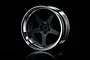 MST 1.9" GT Off-Set Changeable Silver/Flat Black Rims 4Pcs 832109FBK