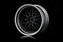MST 1.9" LM Off-Set Changeable Flat Silver/Flat Black Rims 4Pcs 832102FBK