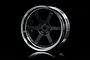 MST 1.9" 106 Off-Set Changeable Silver/Flat Black Rims 4Pcs 832107FBK