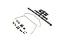 Kyosho Ultima sway bar set including two metal sway bars, plastic ball ends on a sprue, and various small screws, nuts, and ball studs.