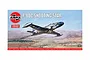 Airfix 1/72 scale F-80C Shooting Star model kit box art featuring a silver jet flying over a desert landscape.