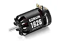 Hobbywing EzRun 1626SD 3500kV sensored brushless motor in black with a silver output shaft, viewed from a high angle.