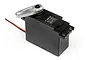 HPI SFL-11MG high torque metal geared servo for 1/5th scale RC vehicles, featuring a black plastic case and silver metal servo horn.
