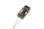 Spektrum AR6610T 6-channel DSMX telemetry receiver in a semi-transparent dark grey plastic case with two antennas.