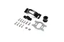 Pro Boat Blackjack 42 motor mount set including black plastic mounts, a silver aluminum motor plate, screws, and washers.
