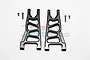 GPM Black Aluminium Front Lower Suspension Arms 2Pcs MAG055-BK