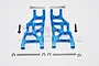GPM Blue Aluminium Front Suspension Arms 2Pcs w/ Pins CRA055-B