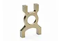 A gold-anodized aluminium centre differential mount for Maverick RC vehicles, shown against a plain white background.