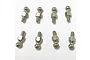 A set of eight silver-coloured metal ball studs for RC vehicles arranged in two rows of four on a white background.