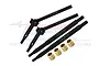 GPM Medium Carbon Steel Front CVD Driveshafts & (+5mm) Rear Axles Set TRX4M032S+5-BK