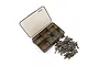 A Yeah Racing titanium screw kit for the Avante 2011, featuring a clear plastic storage box and a pile of various metal screws.