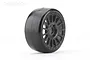 Jetko 1/8 Buster Ultra Soft Belted Tyres on Black Radia Rims - Glued Wheels 2Pcs JKO1101RBUSGB