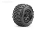 A single Jetko 2.8 inch King Cobra MT monster truck tire mounted on a black Claw rim against a white background.