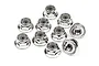 HPI 4mm Silver Steel Flanged Serrated Nyloc™ Nuts 10Pcs 103729