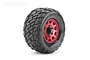 Jetko 2.8" Rockform MT Medium Soft Tyres on Metal Red Claw Rims - Glued Wheels 2Pcs JKO2803CRMSGNB1