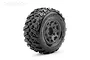 Jetko 2.9" King Cobra SC Medium Soft Tyres on (1/2" Off Set) Black Claw Rims - Glued Wheels 2Pcs JKO3102CBMSGNB2