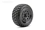Jetko 2.9" Rockform SC Medium Soft Tyres on Black Claw Rims - Glued Wheels 2Pcs JKO3103CBMSGNB3