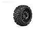 A single Jetko 1.9 inch rally tyre mounted on a black multi-spoke RC wheel against a white background.