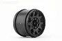 A single black Jetko 3.8-inch EX SGT monster truck rim shown from a three-quarter angle against a white background.