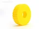 A single yellow Jetko 1.9-inch crawler gear foam insert with a serrated outer edge, isolated on a white background.