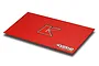 A red Kyosho Big K pit mat with a large white K logo in the center and the Kyosho World Champions logo in the corner.