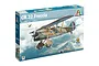 Italeri 1/72 scale Fiat CR.32 Freccia plastic model kit box showing artwork of the biplane in flight.