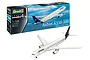 Revell 1/144 scale Airbus A330-300 Lufthansa model kit box and a fully assembled, painted model aircraft.